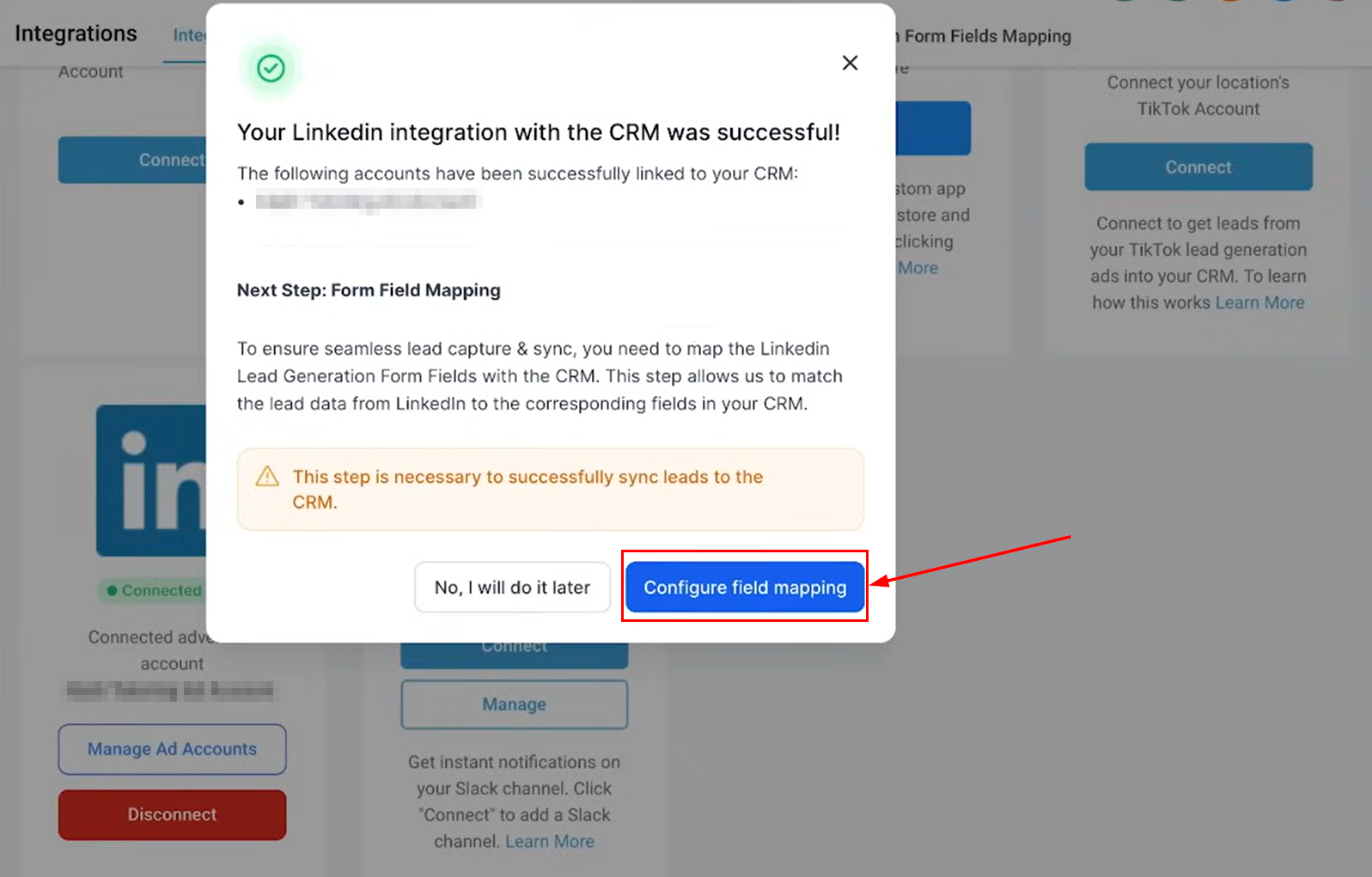LinkedIn Integration – figure 5