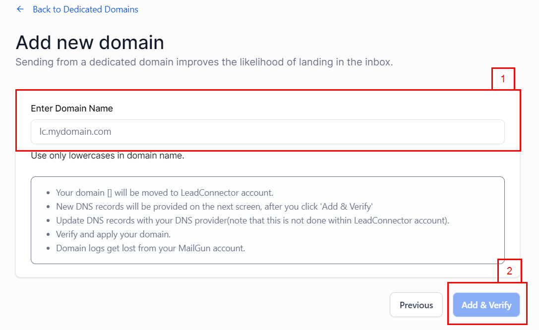 Setting Up a Dedicated Domain – figure 4