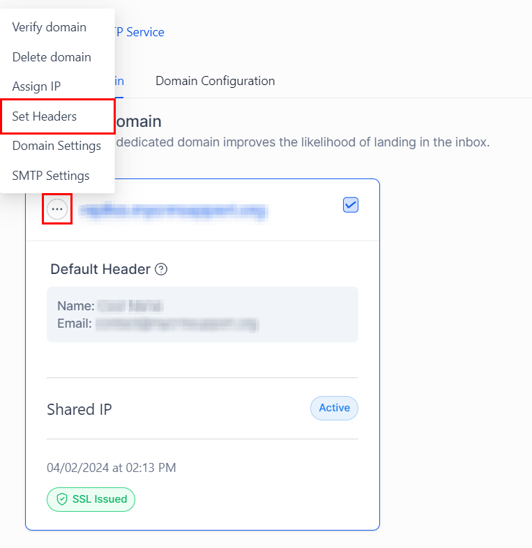 Setting Up a Default Header – figure 2