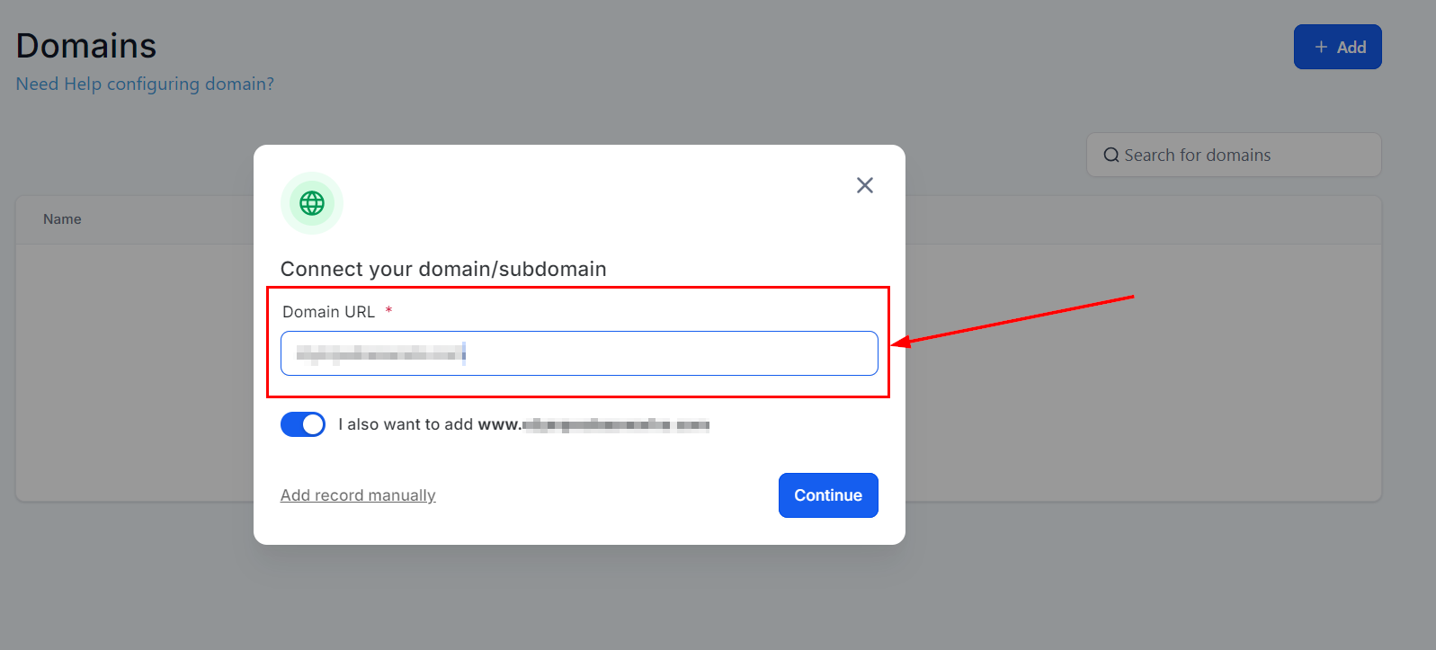 Setting Up Root Domains – figure 2