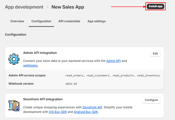 Setting Up Shopify Integration – figure 12