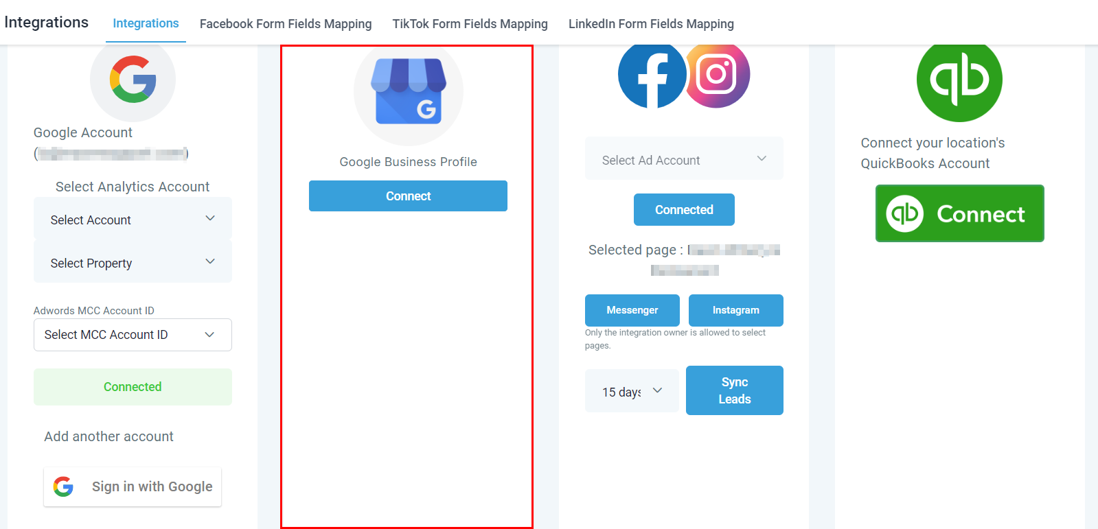Settings Integrations – figure 3