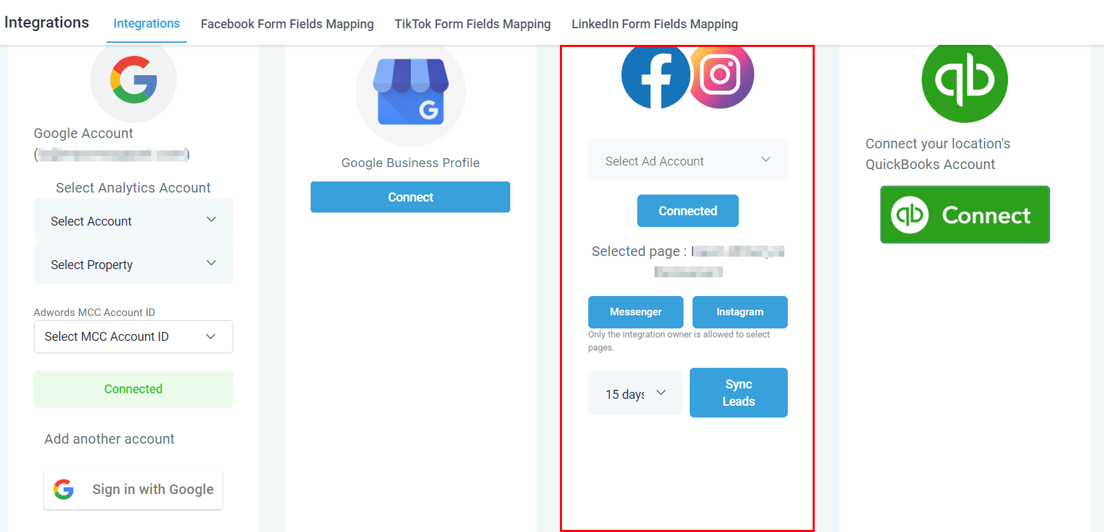 Settings Integrations – figure 4