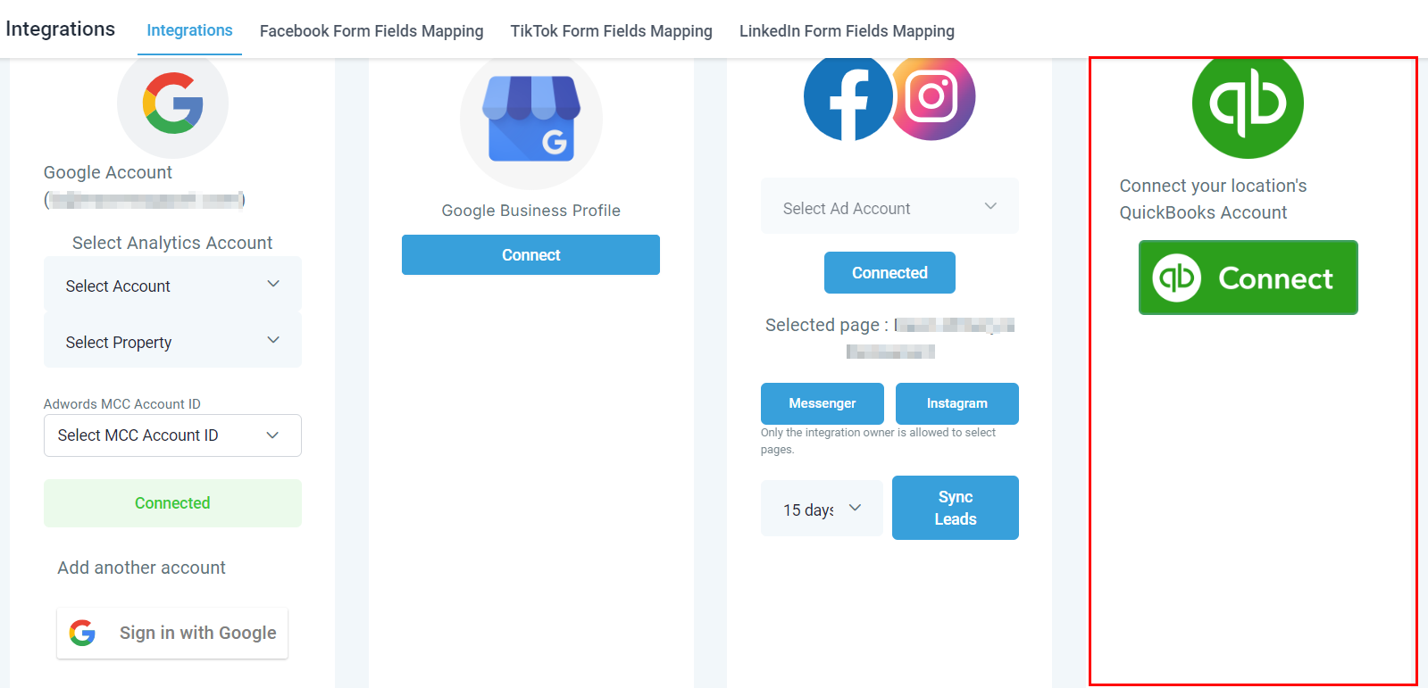 Settings Integrations – figure 5