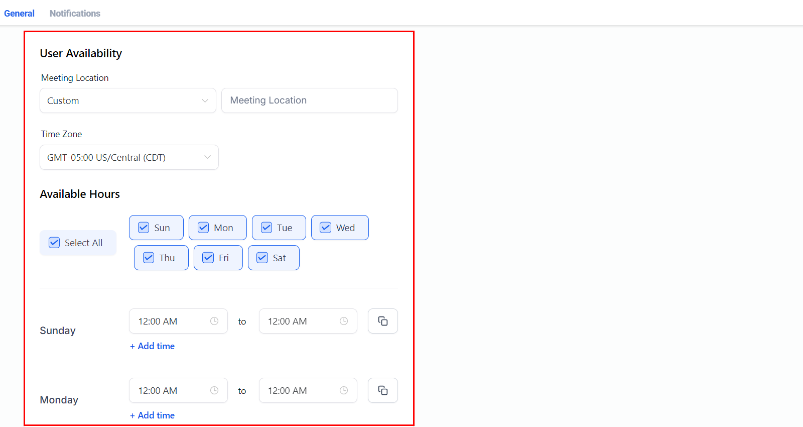 Settings My Profile – figure 7