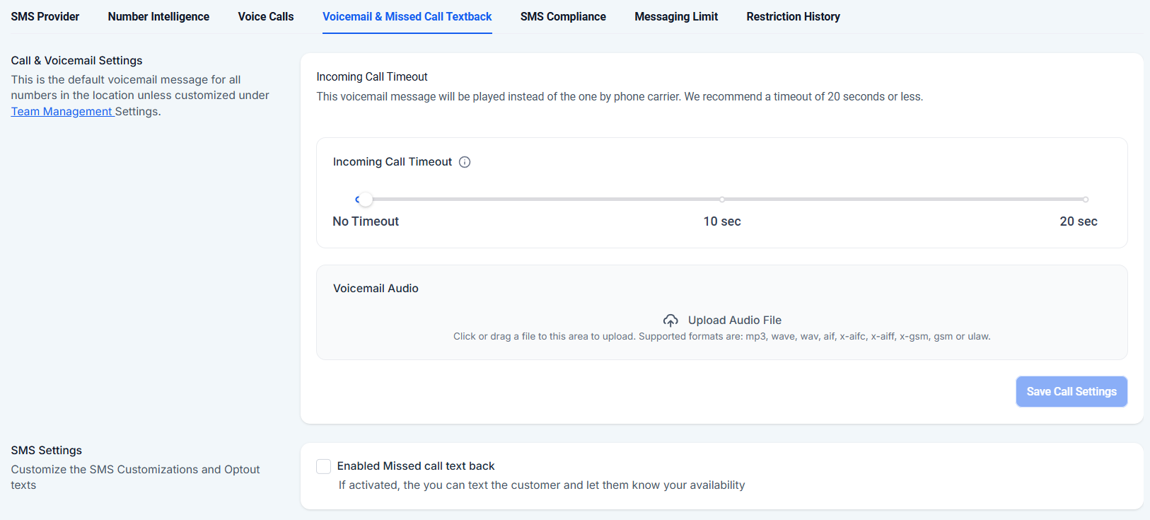 Settings Phone Numbers – figure 11
