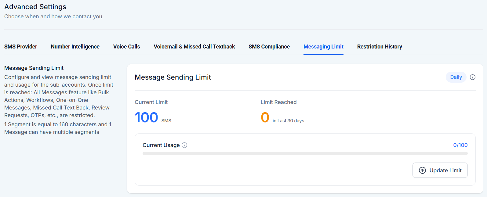 Settings Phone Numbers – figure 13