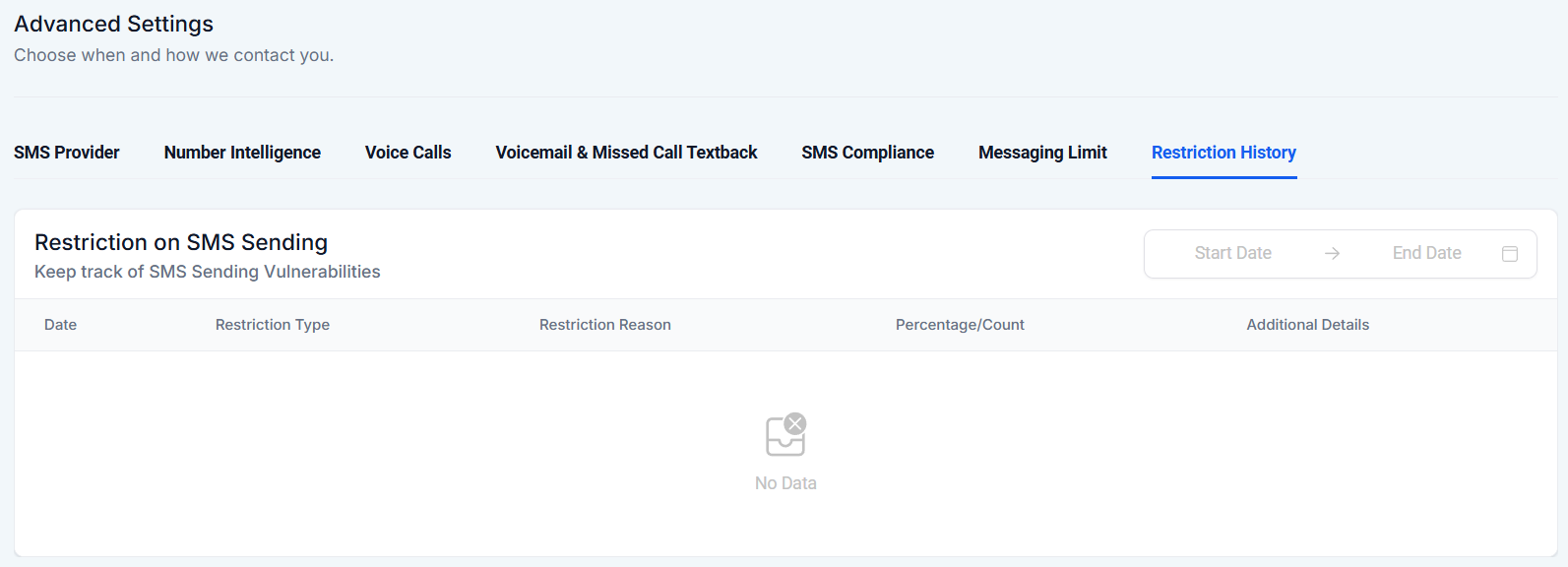 Settings Phone Numbers – figure 14