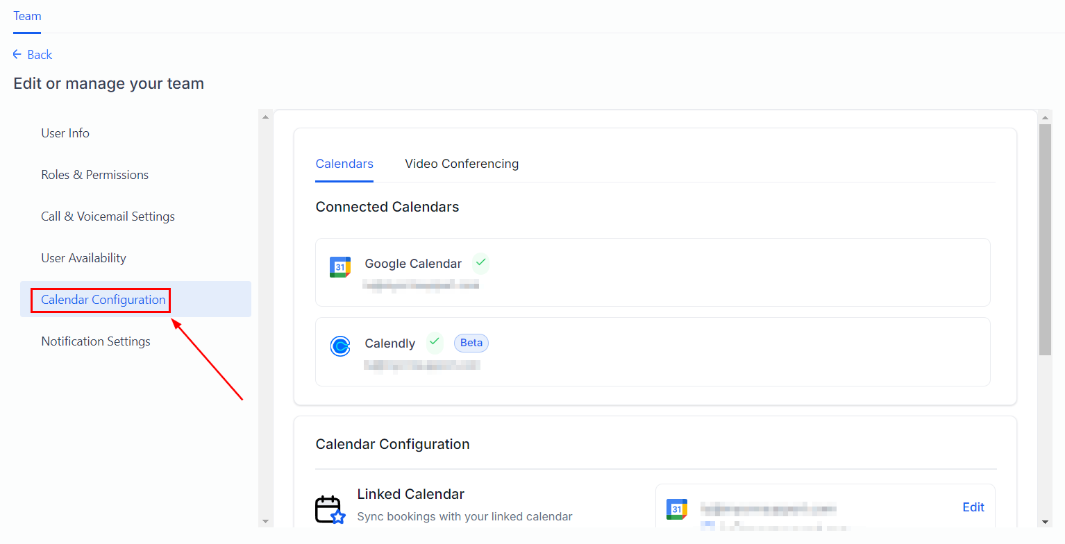 Settings Team Management – figure 14
