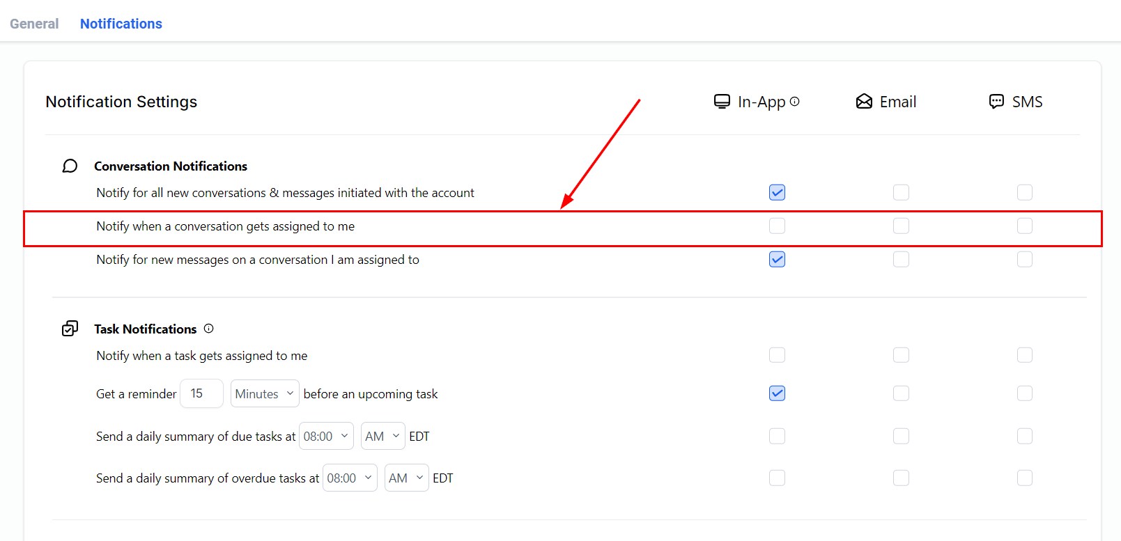 User Notifications – figure 7