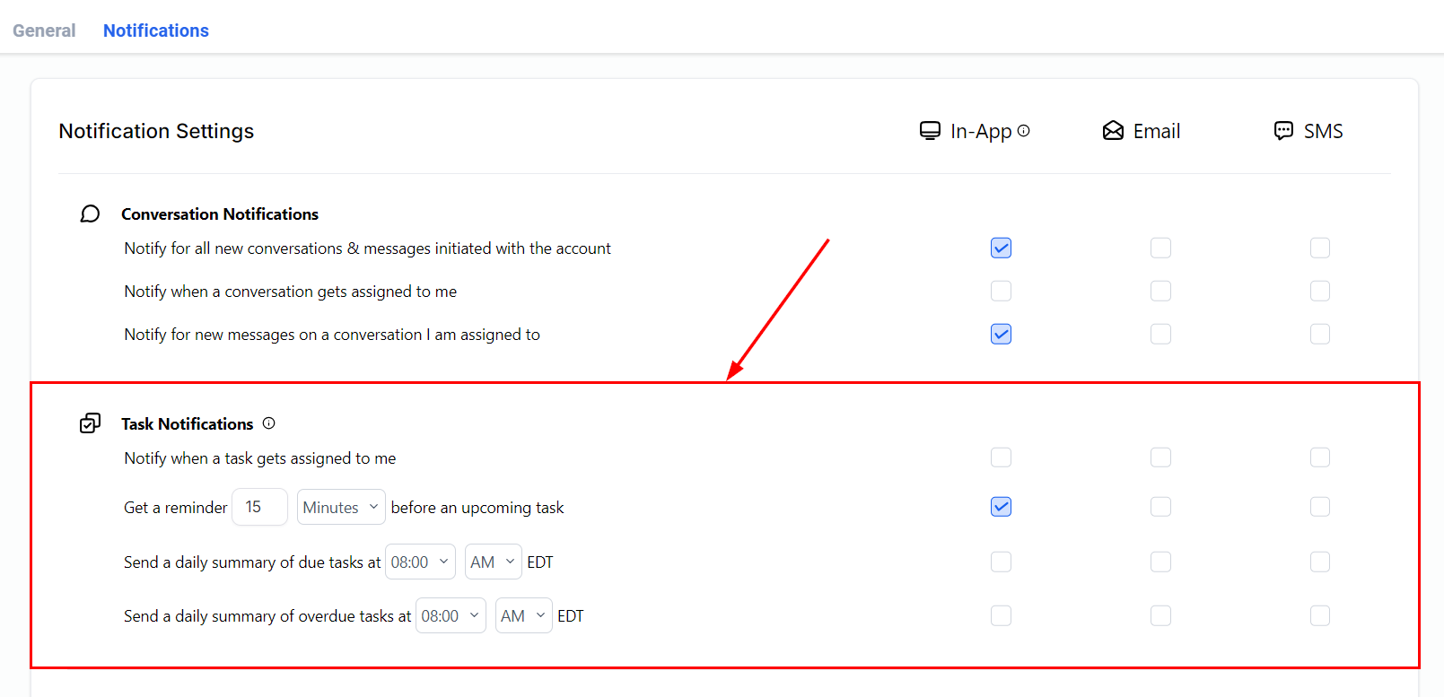 User Notifications – figure 9