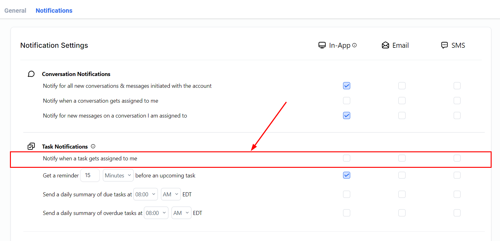 User Notifications – figure 10