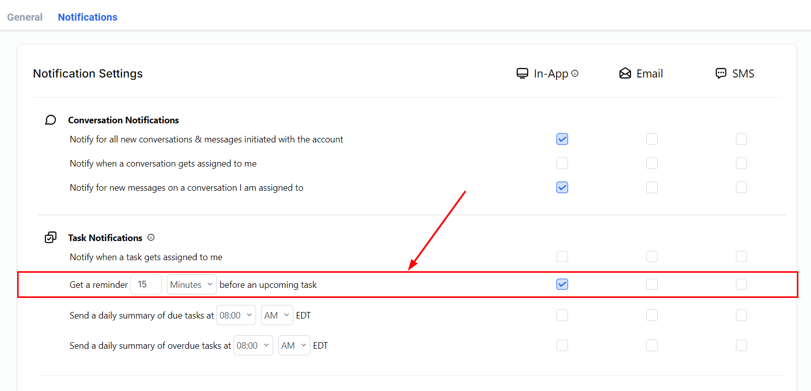 User Notifications – figure 11