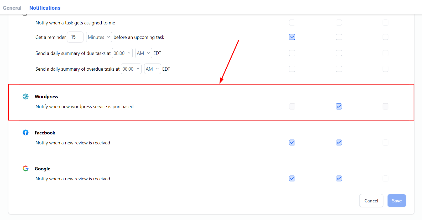 User Notifications – figure 14