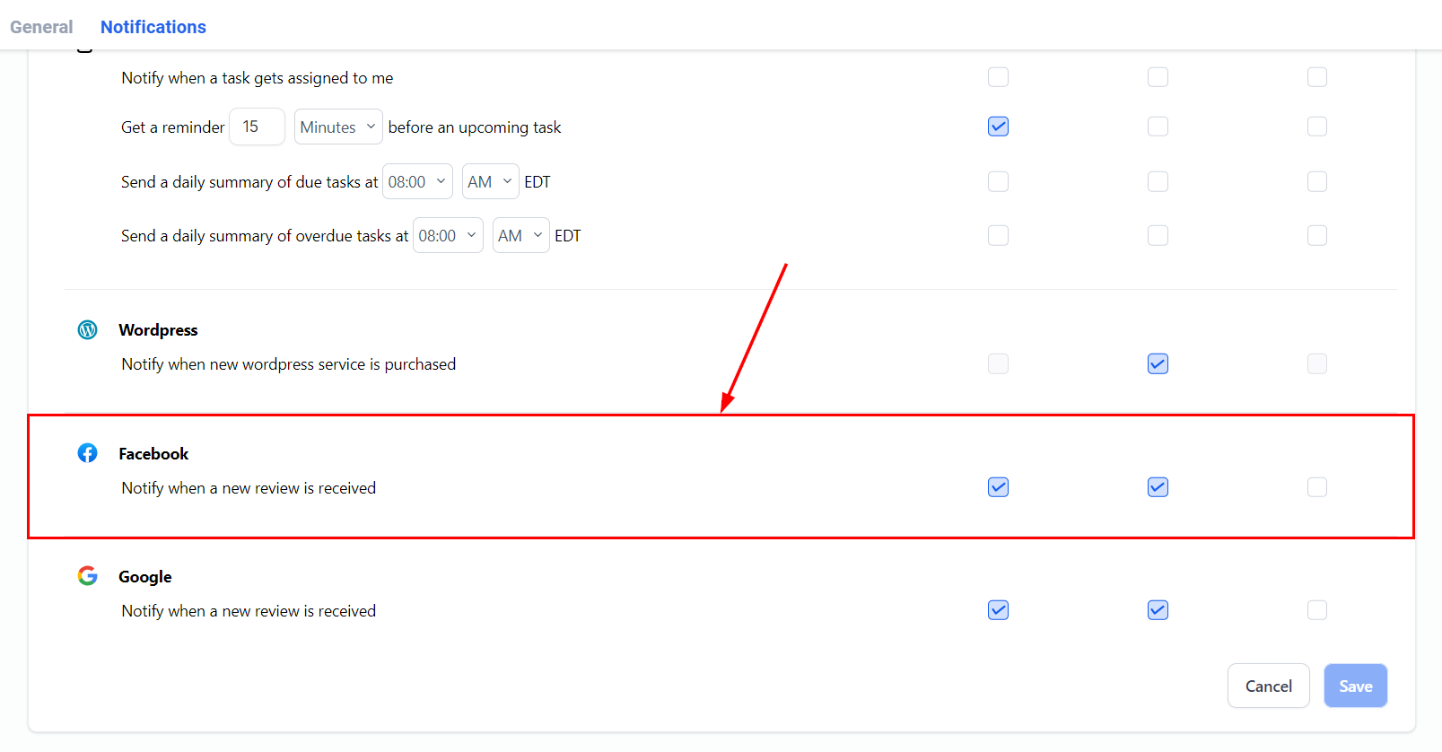 User Notifications – figure 15