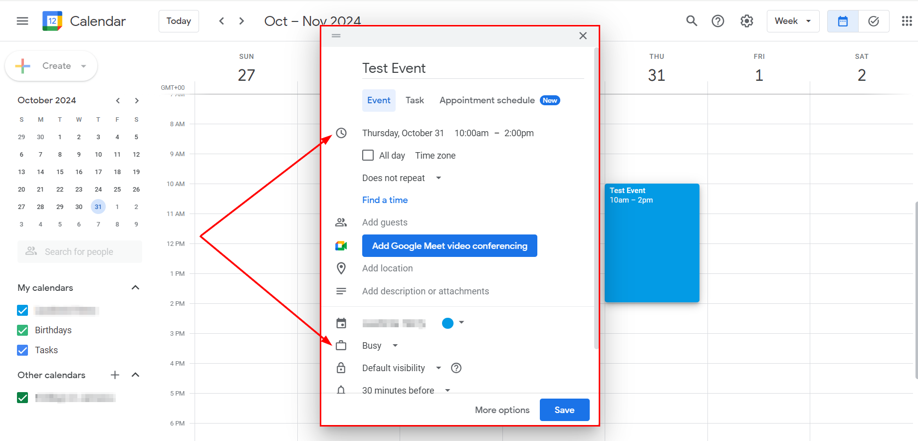 Verifying Synchronization Between Google Calendar and CRM – figure 3