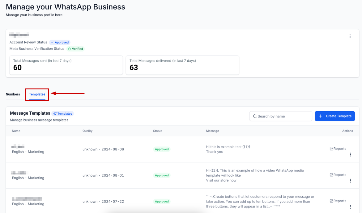 WhatsApp Template Analytics – figure 1