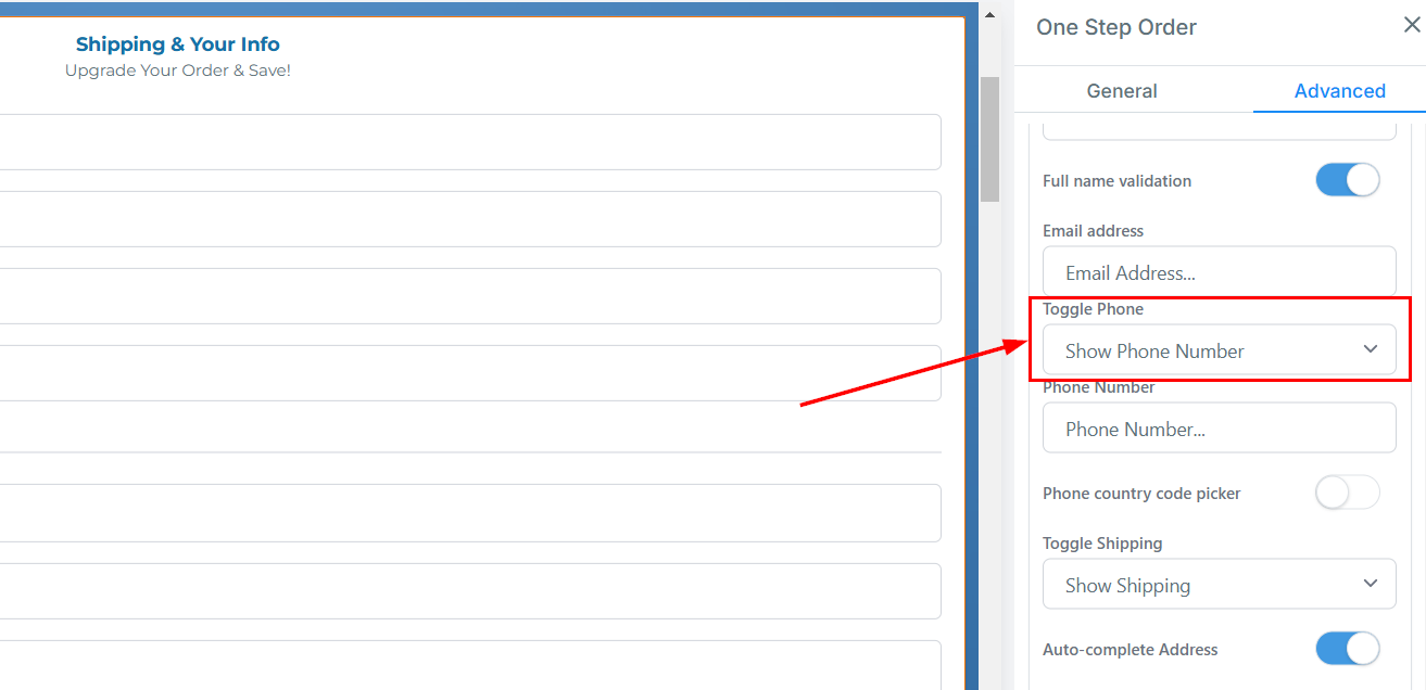 1-Step Order Form – figure 20