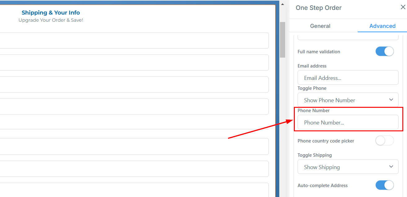 1-Step Order Form – figure 21