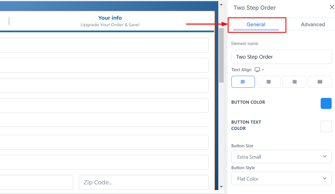 2-Step Order Form – figure 1