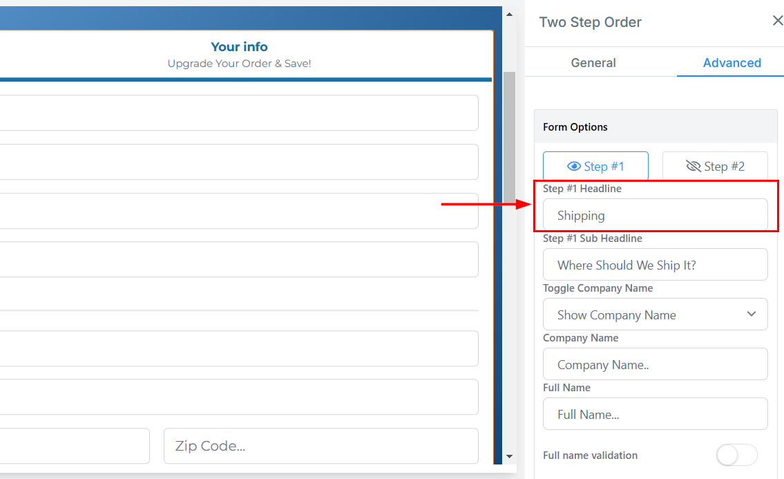 2-Step Order Form – figure 14