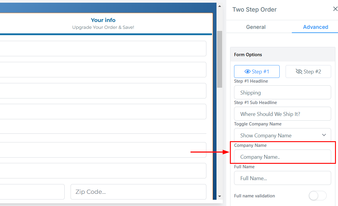 2-Step Order Form – figure 17