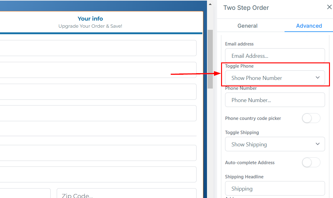 2-Step Order Form – figure 21