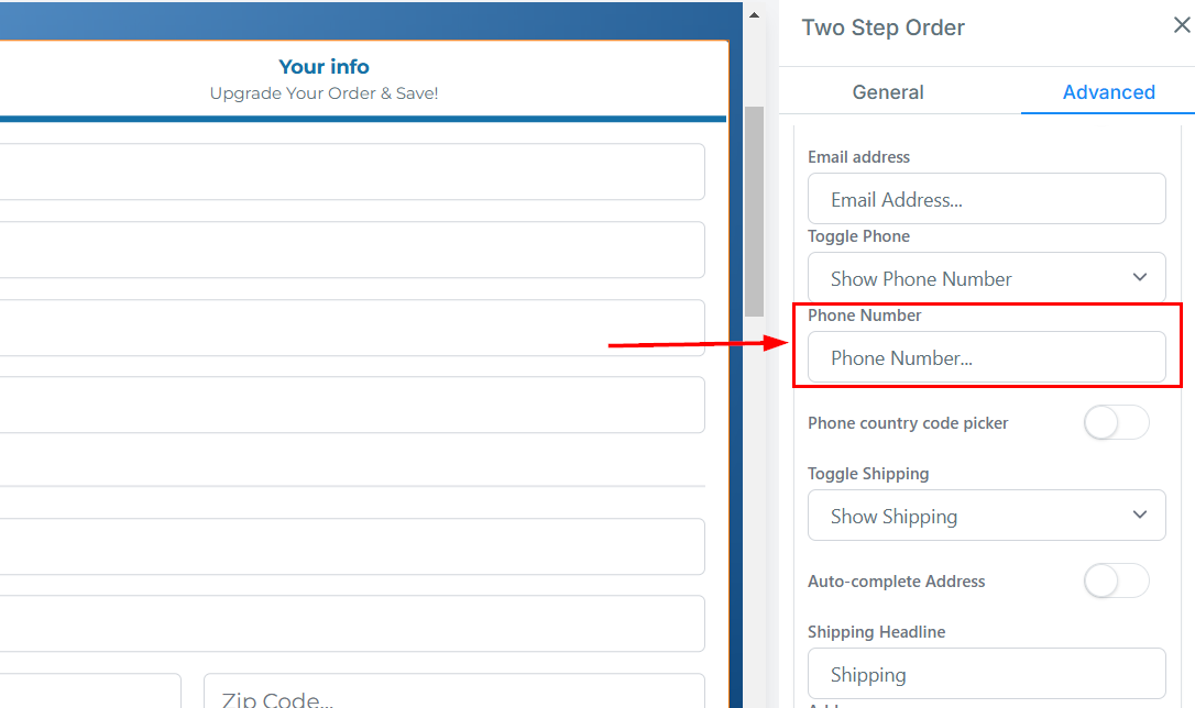 2-Step Order Form – figure 22