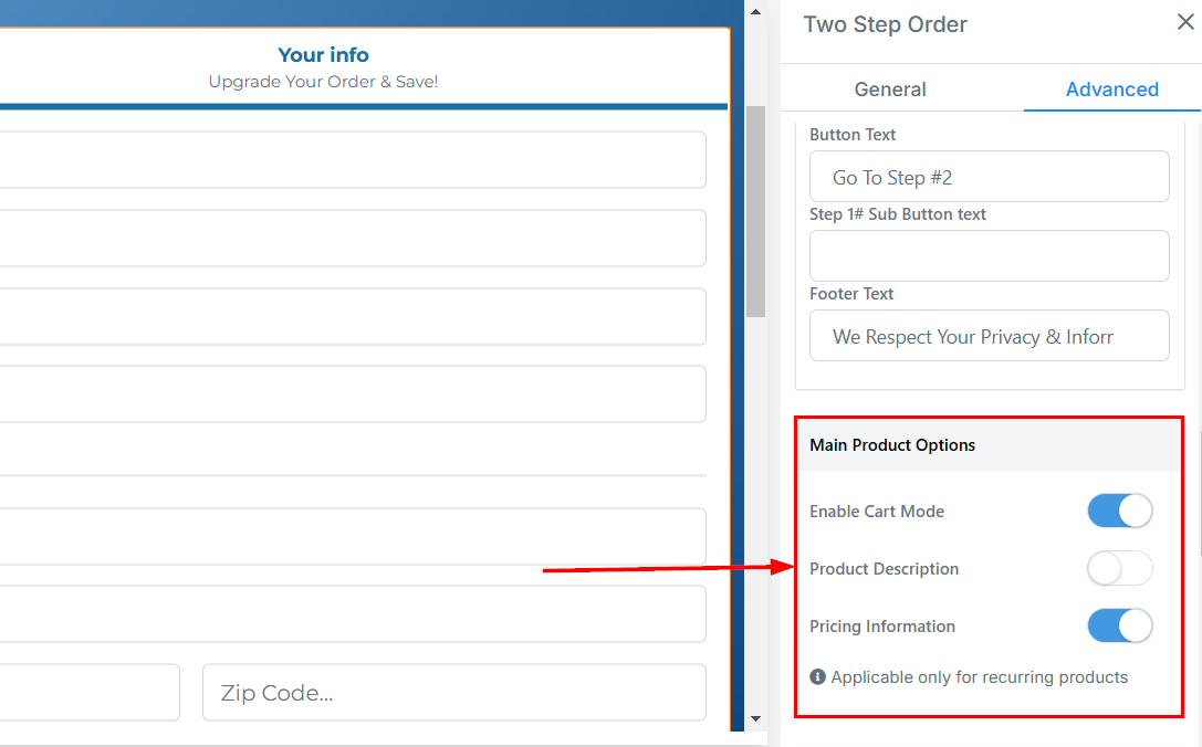 2-Step Order Form – figure 30