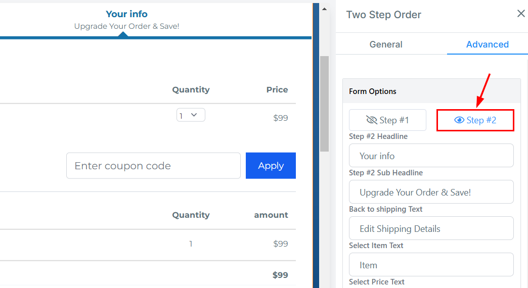2-Step Order Form – figure 40