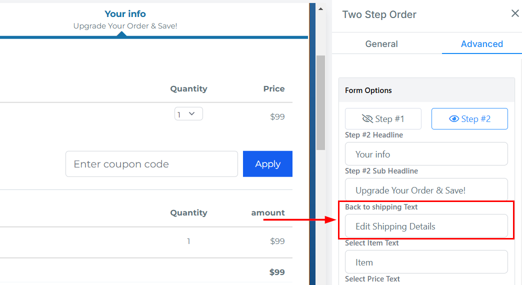 2-Step Order Form – figure 43