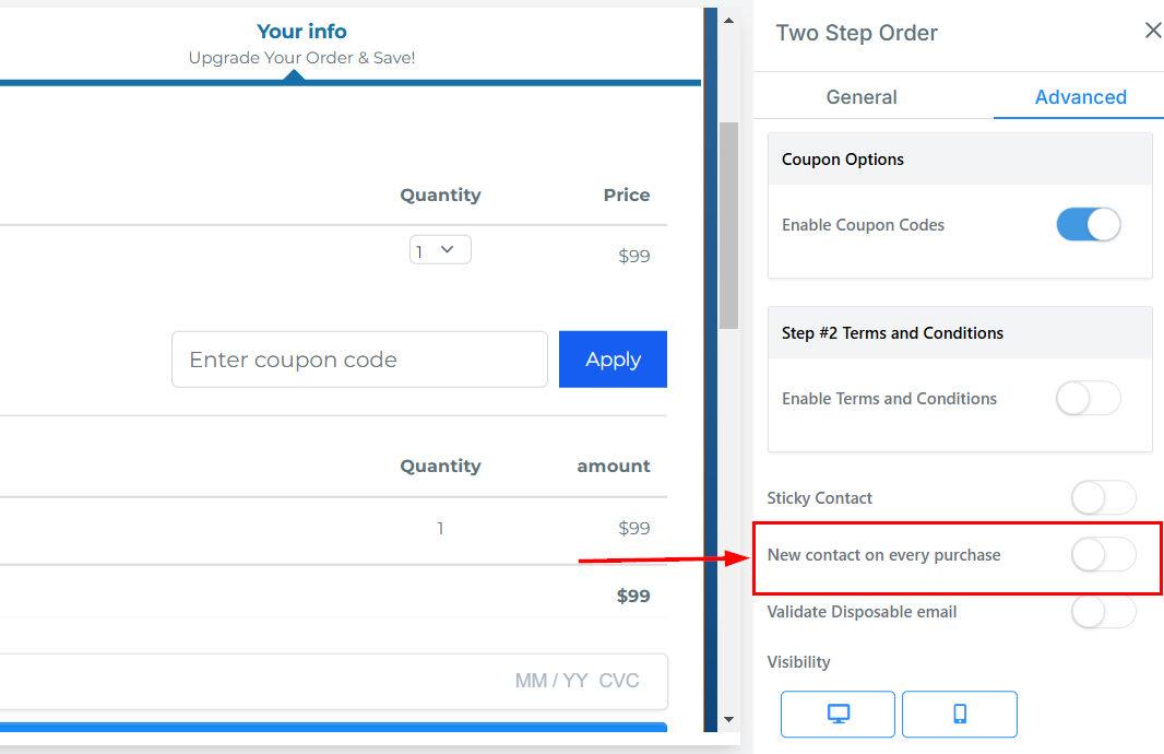 2-Step Order Form – figure 55