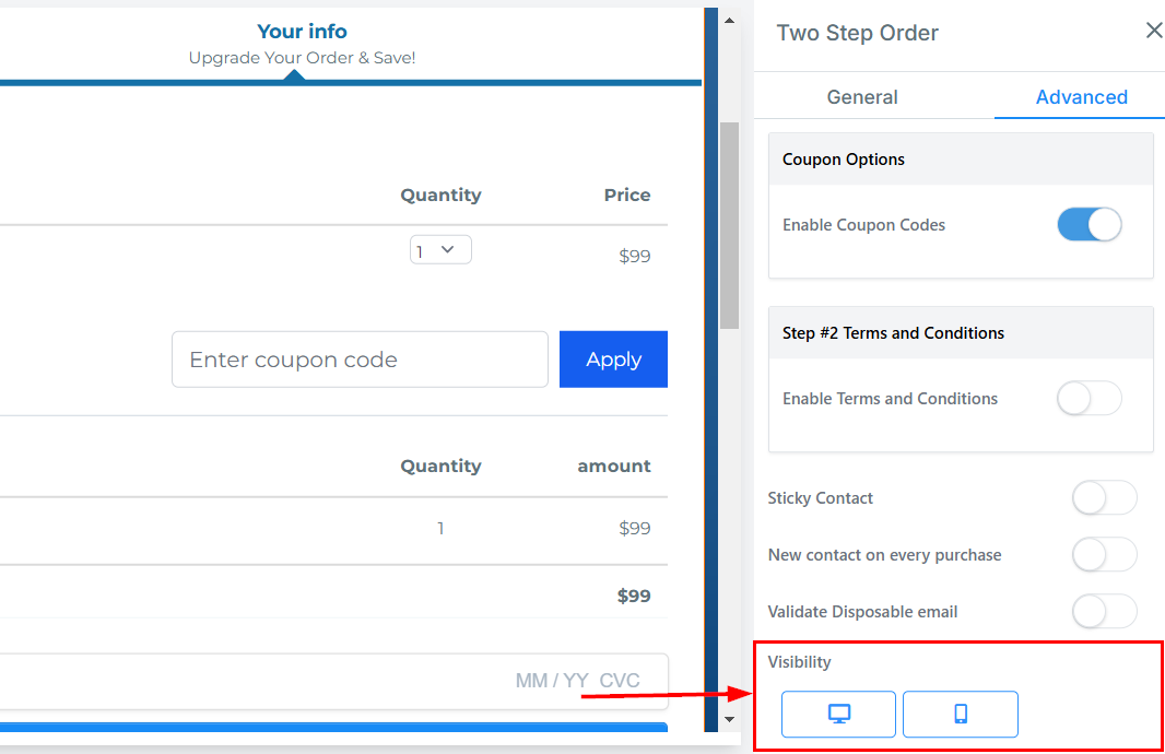 2-Step Order Form – figure 57