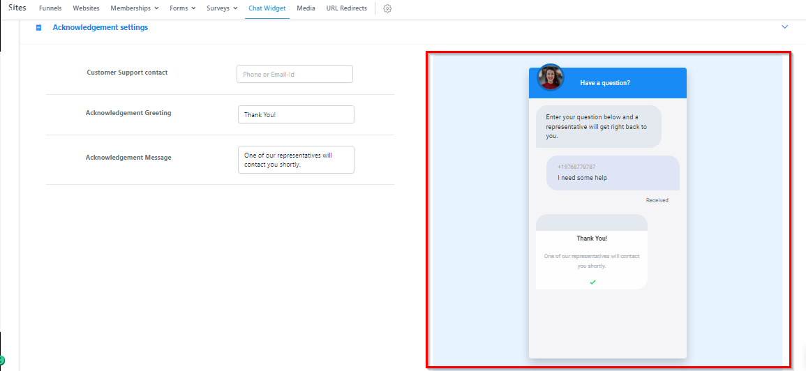 Acknowledgment settings – figure 3