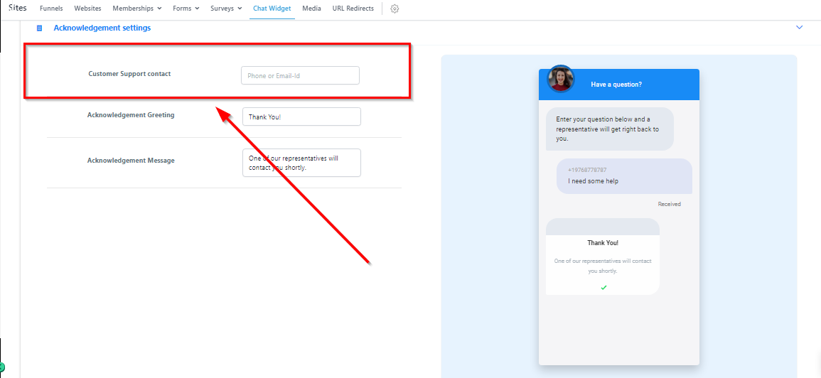 Acknowledgment settings – figure 4