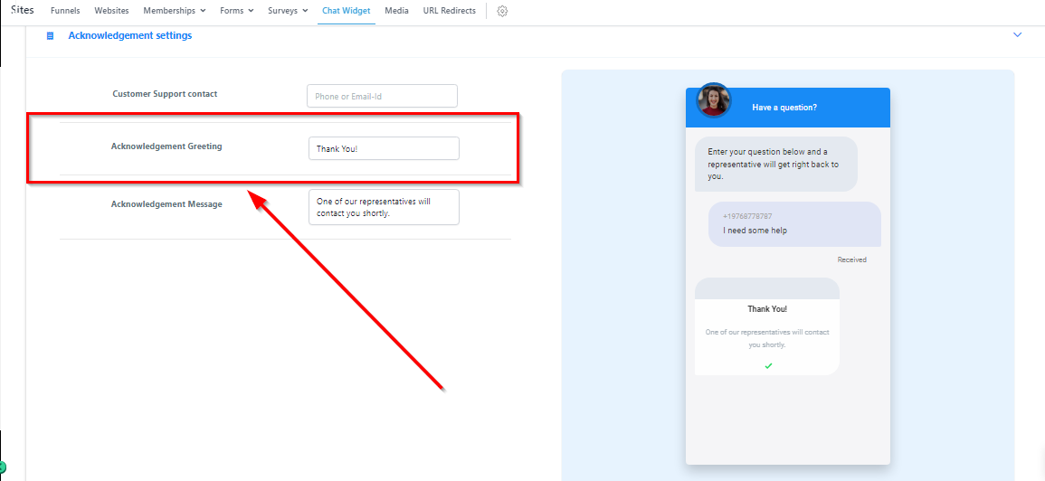 Acknowledgment settings – figure 5