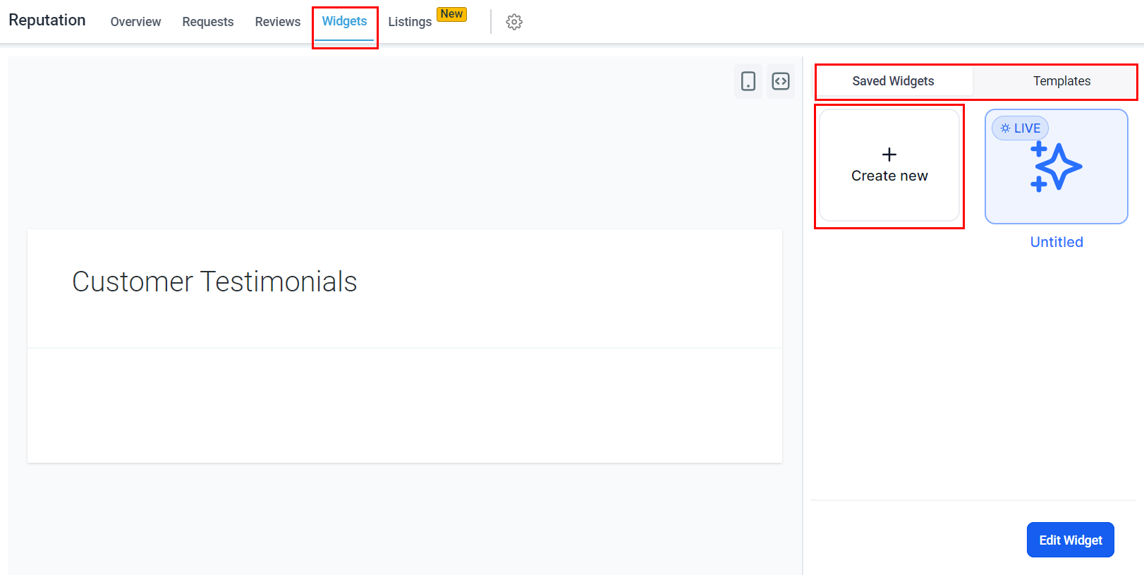 Adding and Customizing The Review Widget on Your Website or Funnel – figure 1
