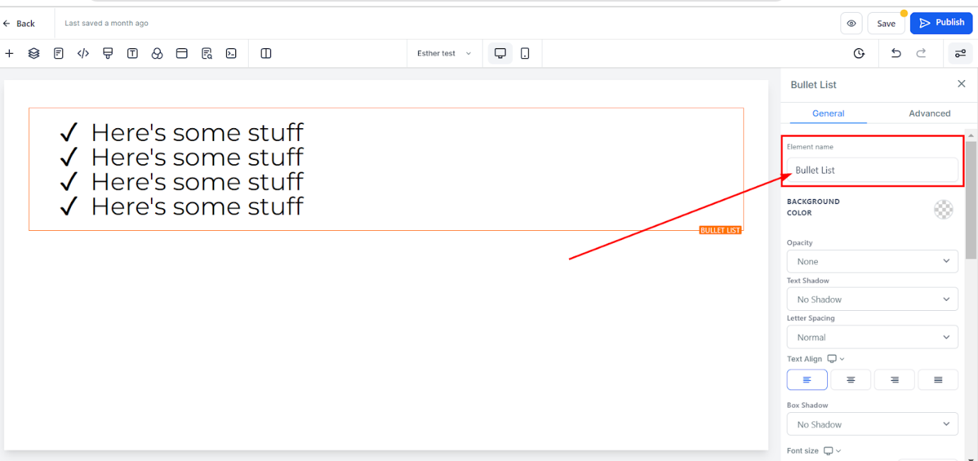 Bullet List – figure 1