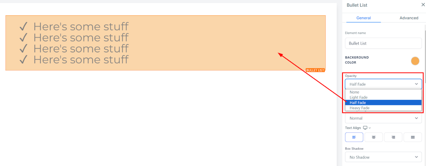 Bullet List – figure 3