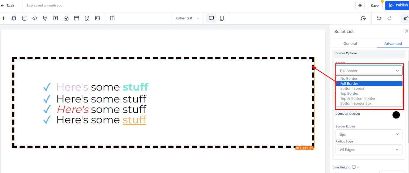 Bullet List – figure 13
