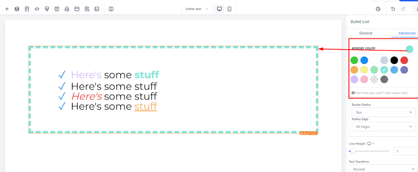 Bullet List – figure 16