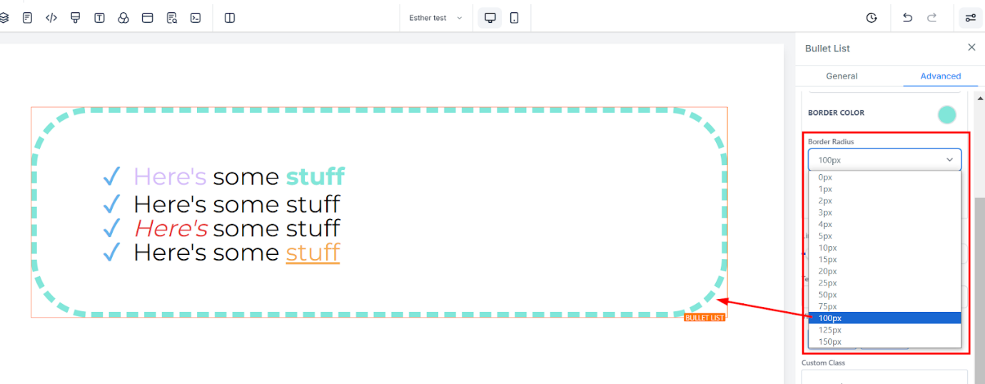 Bullet List – figure 17