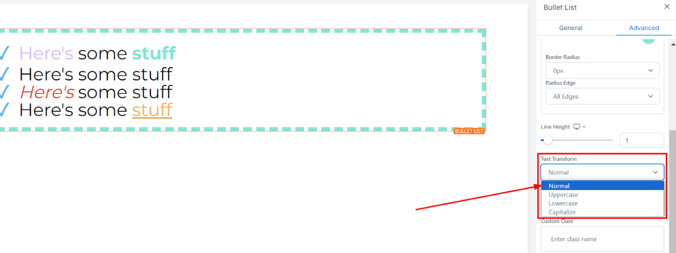 Bullet List – figure 20