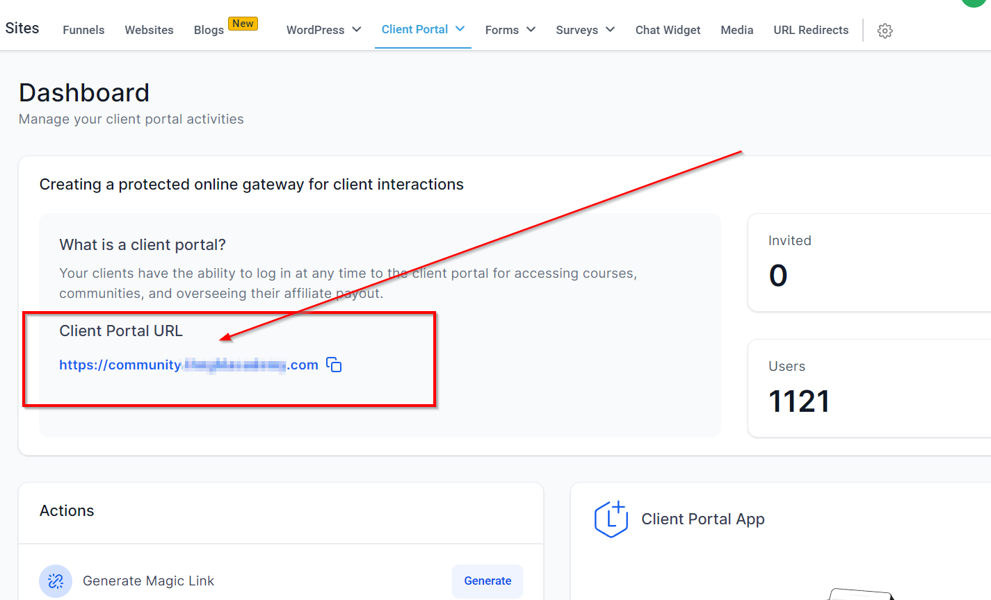 Client Portal Dashboard – figure 1