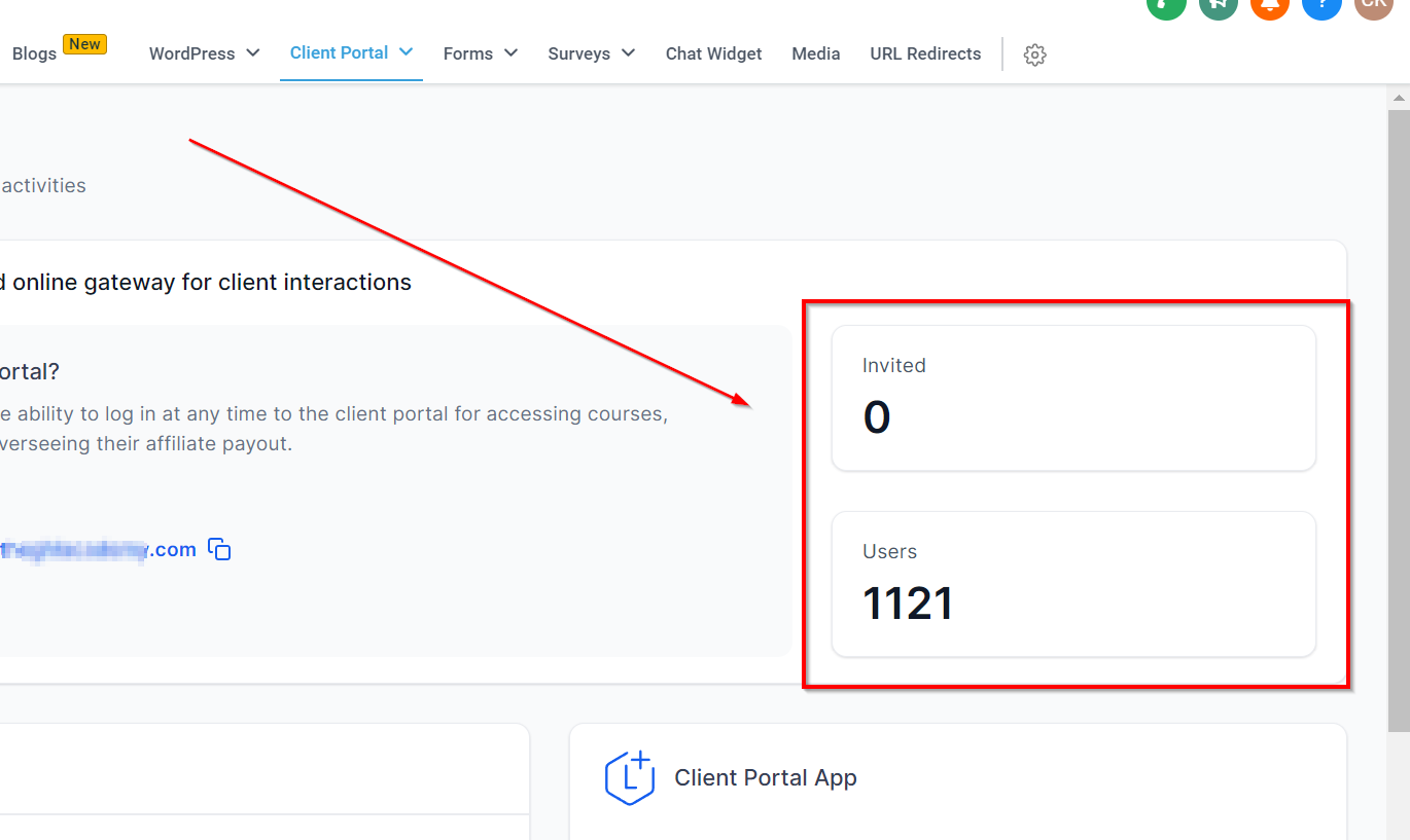 Client Portal Dashboard – figure 2