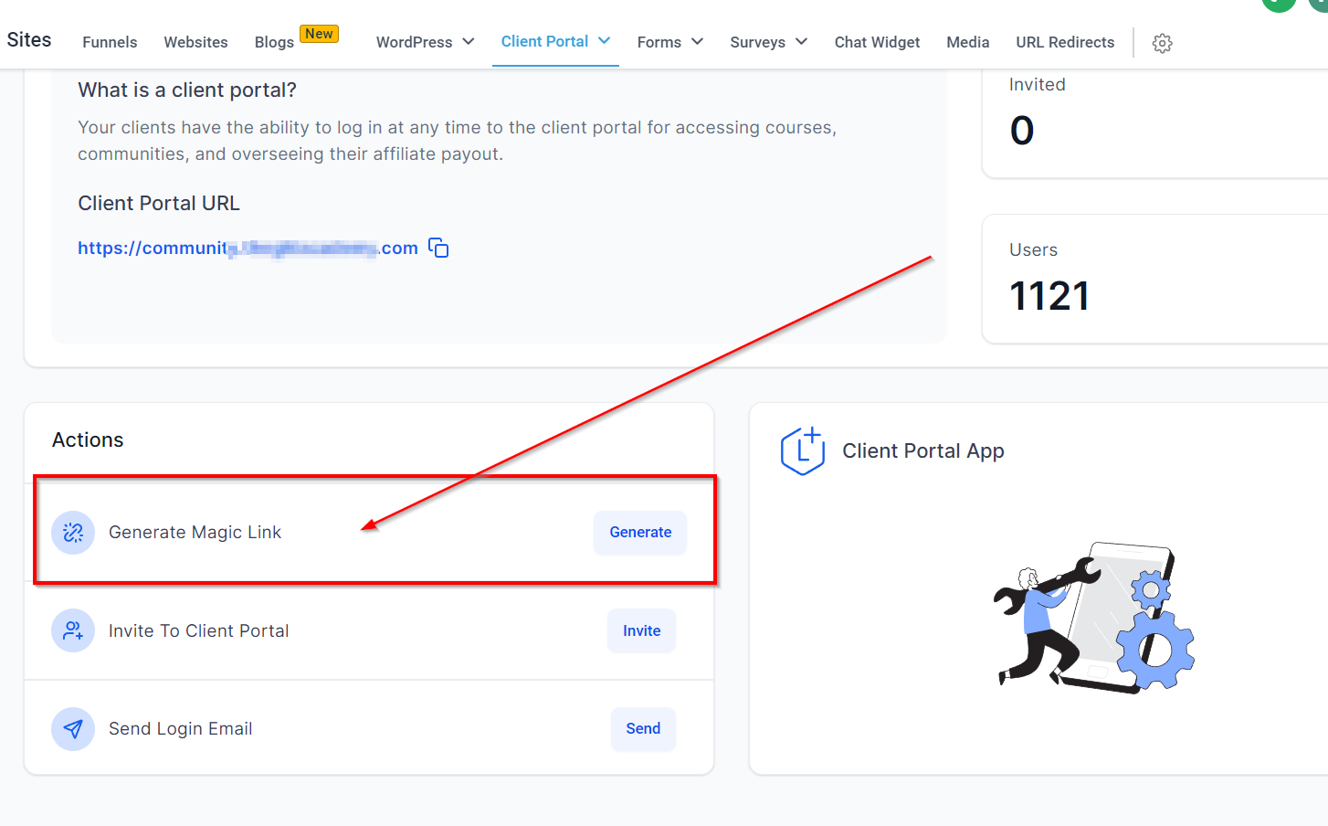 Client Portal Dashboard – figure 3