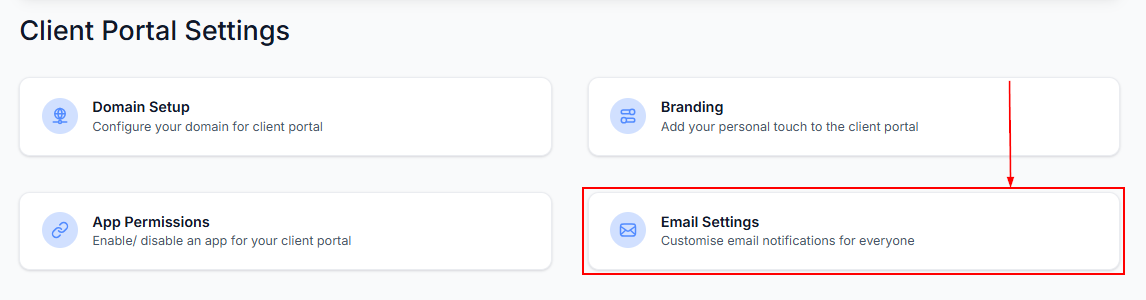 Client Portal Email Settings – figure 2