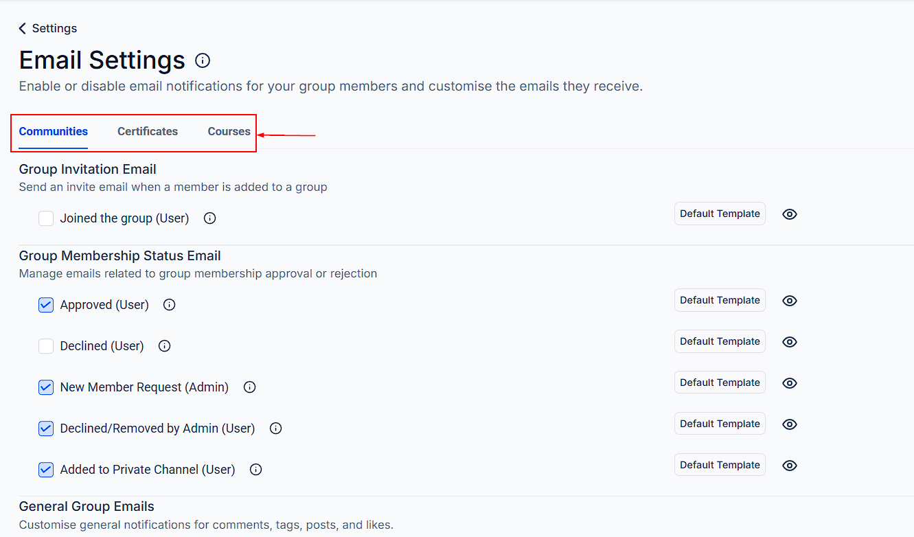 Client Portal Email Settings – figure 3
