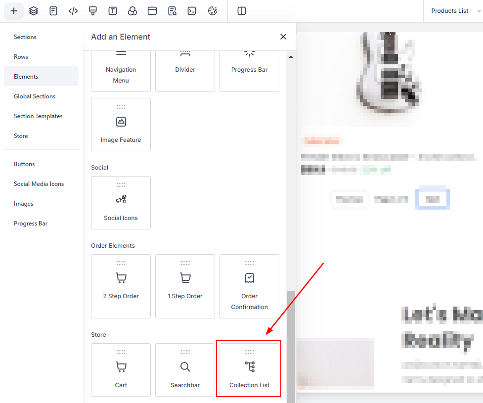 Collections List Element – figure 2