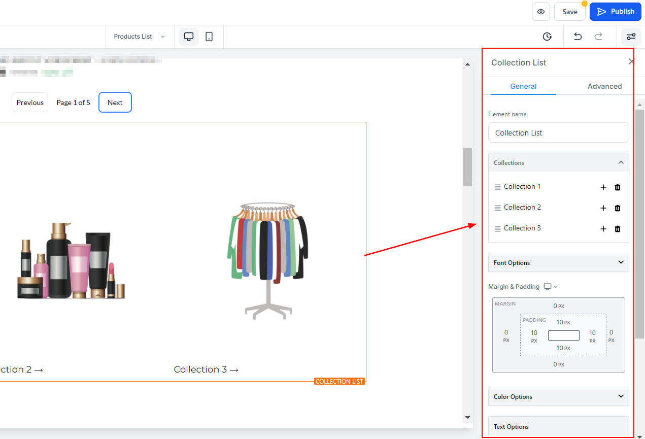Collections List Element – figure 3